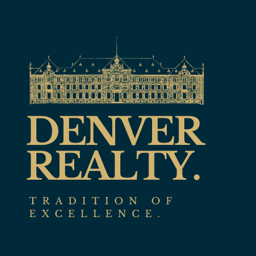 Denver Realty logo featuring historic building outline.