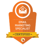 Certified email marketing specialist badge