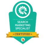 Certified Search Marketing Specialist badge.