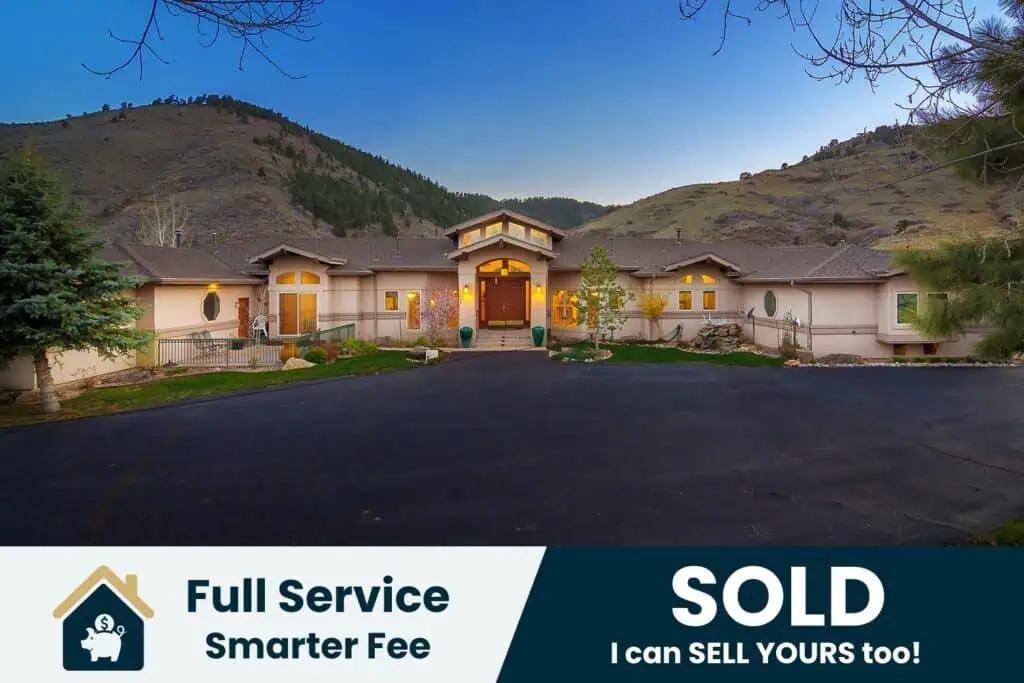 Luxury mountain home sold by real estate service.