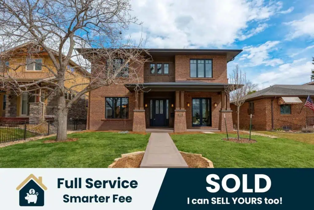 Brick house sold with real estate service.
